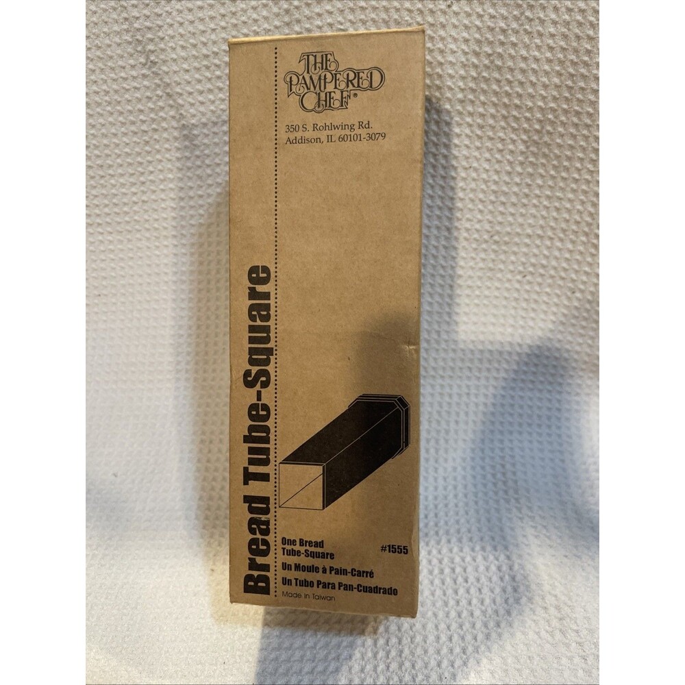 Pampered Chef Bread Tube Square #1555 New In Box Baking Pan Mold USA